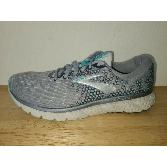 Brooks Shoes - Brooks Womens Glycerin 17 1202831B070 Gray Mint Running Shoes Lace Up Size 10 B